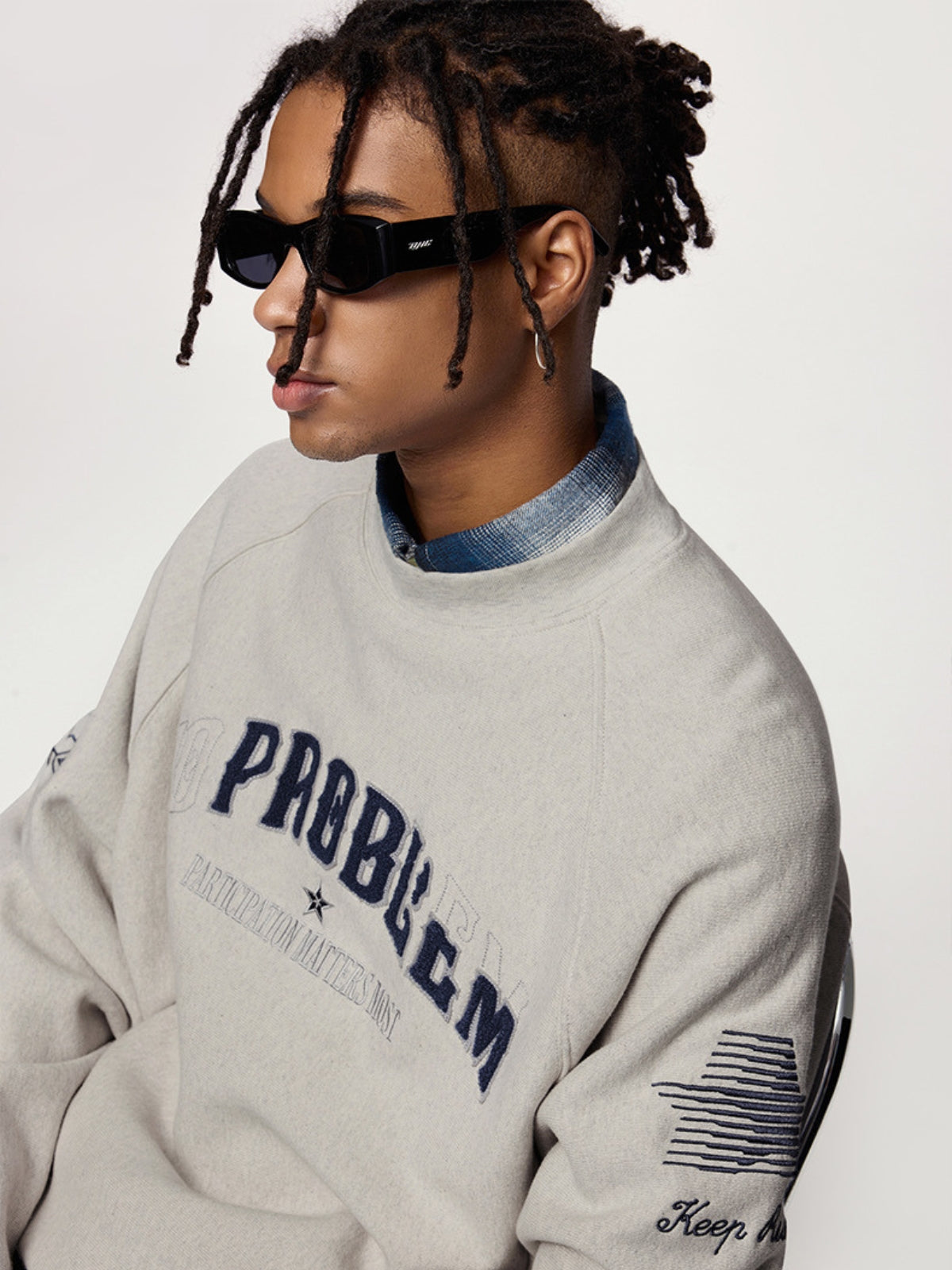 PROBLEM - Oversized Graphic Long Sleeve Crewneck
