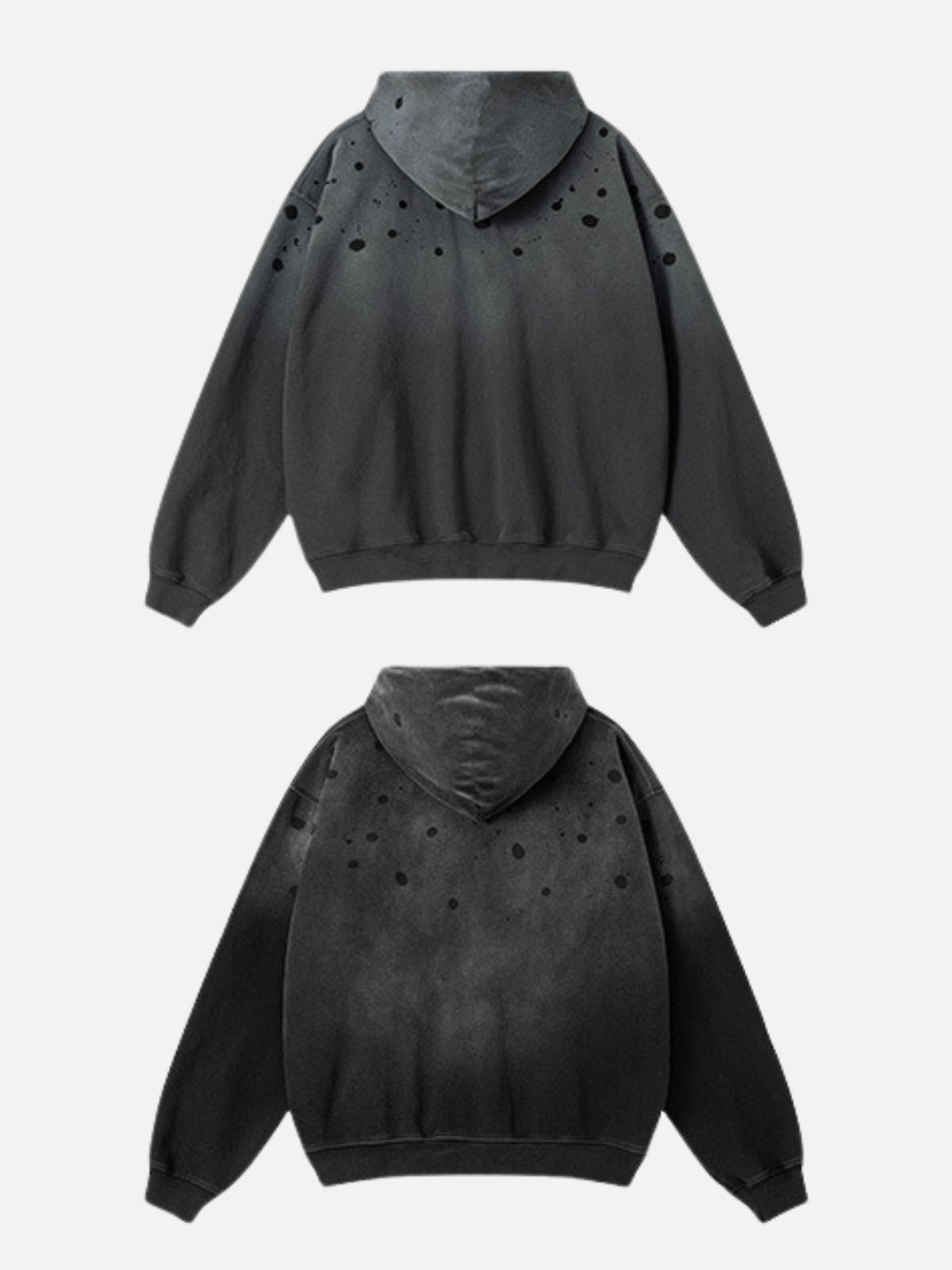 KINGRESS - Oversized Print Zip Up Hoodie