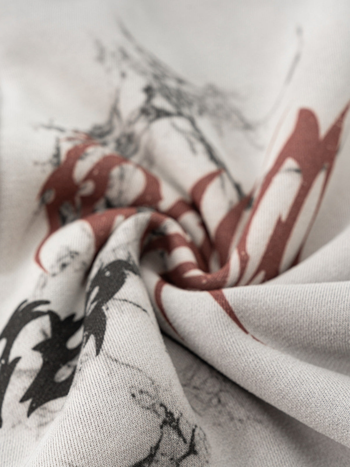 SINGUS - Oversized Print Zip Up Hoodie