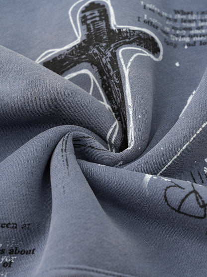 KRISS CROSS - Oversized Print Hoodie