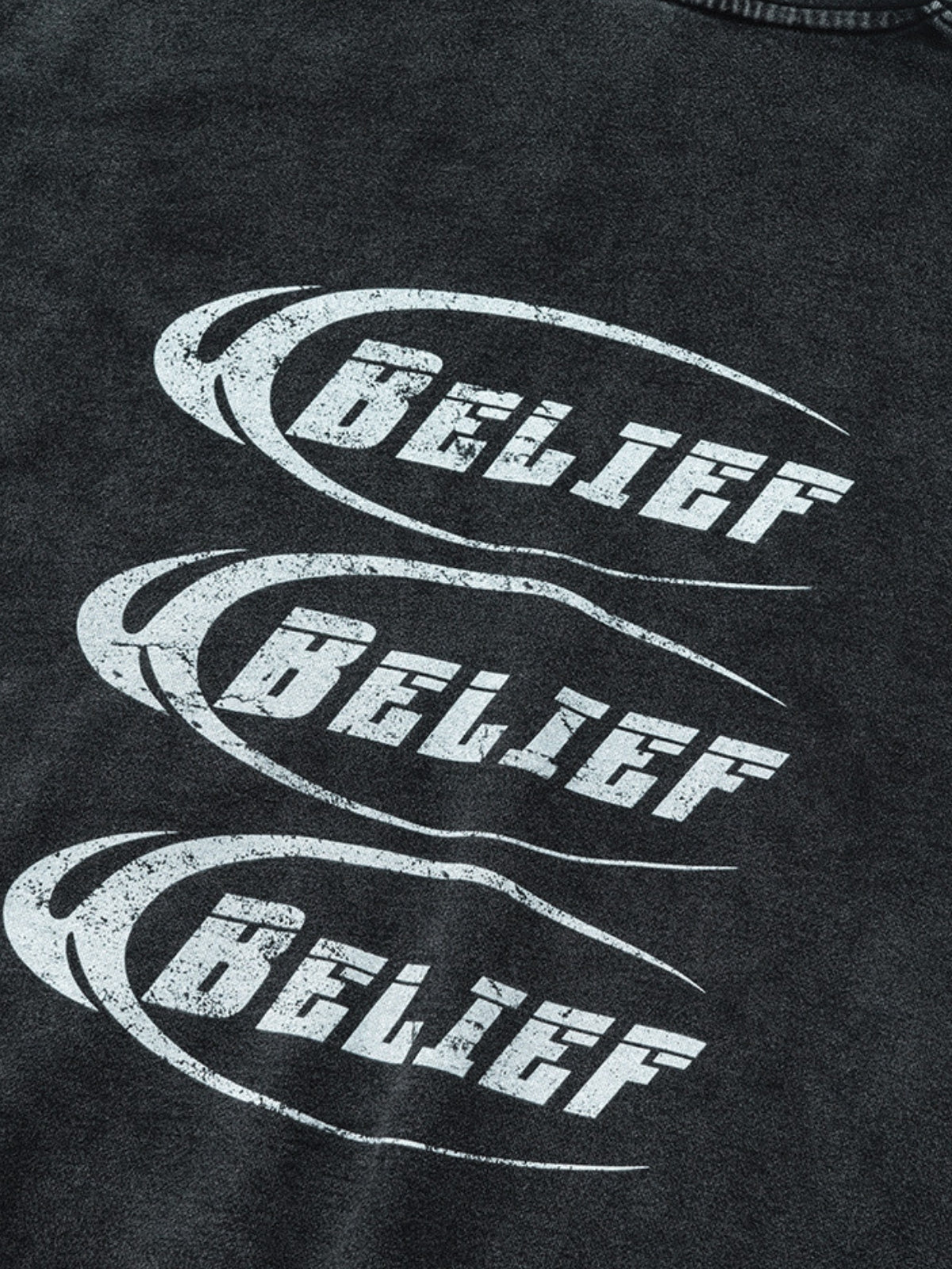 BELIEF - Oversized Graphic Hoodie