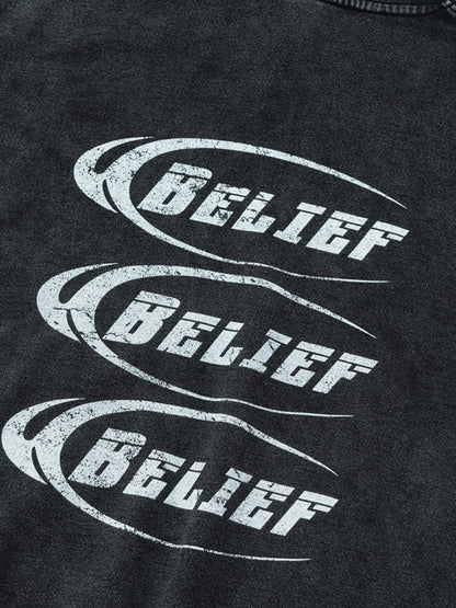 BELIEF - Oversized Graphic Hoodie