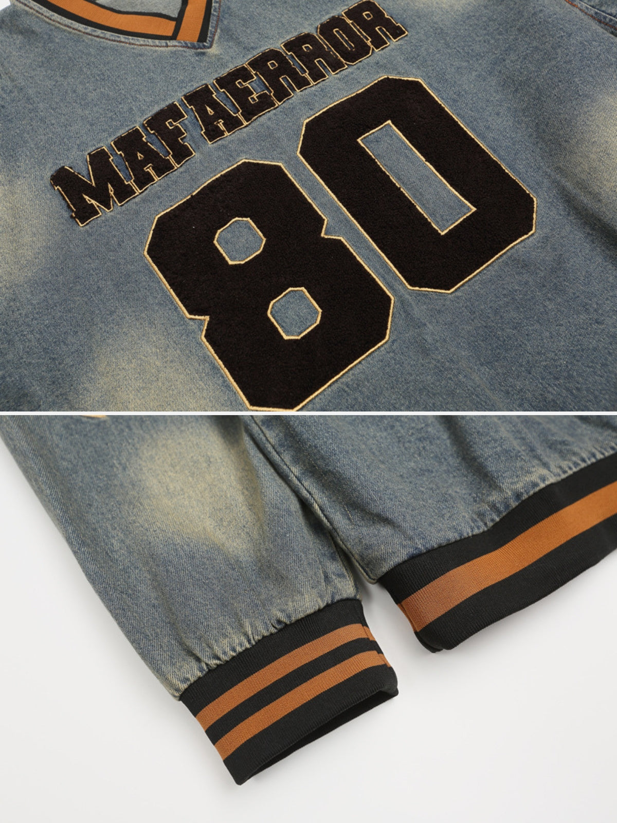 MAFFAERROR - Oversized Embroidered Crewneck Jersey