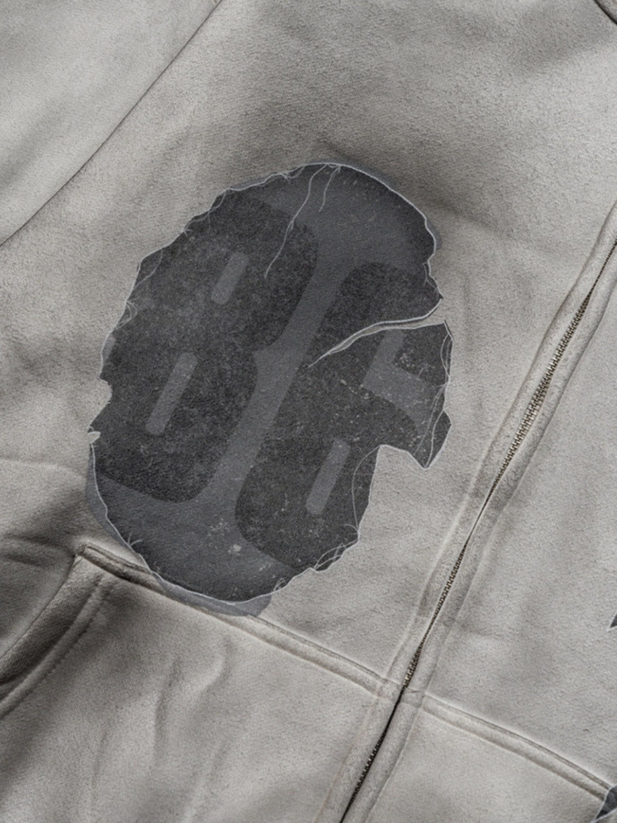 REMINI - Oversized Print Zip Up Hoodie
