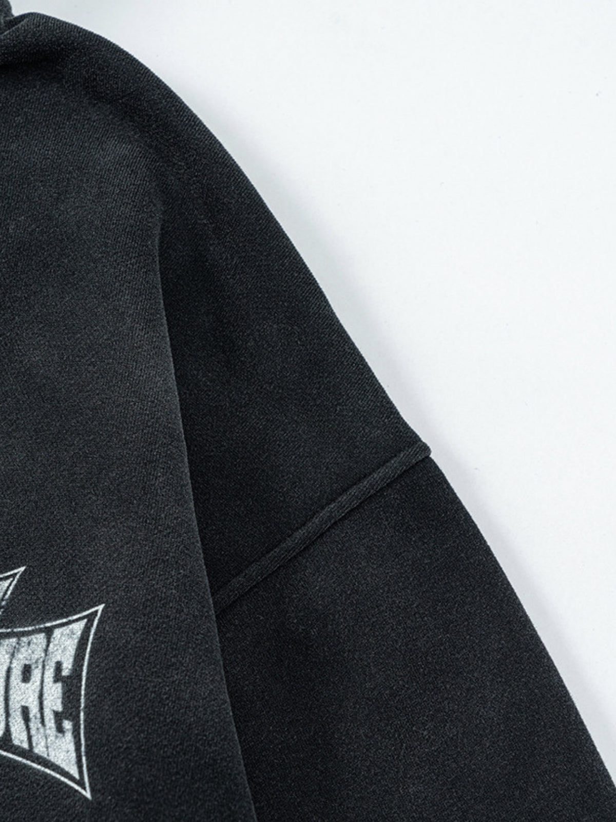 PERSUE - Oversized Print Zip Up Hoodie