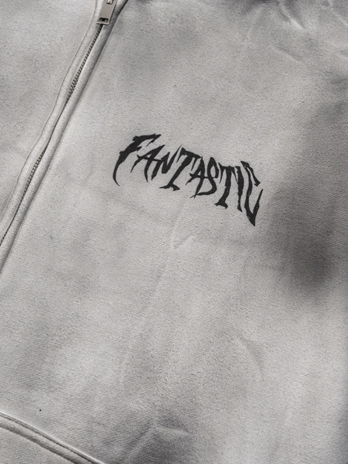 FANTASTIC - Oversized Print Zip Up Hoodie