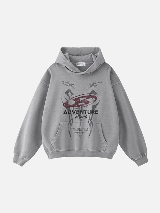 ADVENTURE - Oversized Print Hoodie