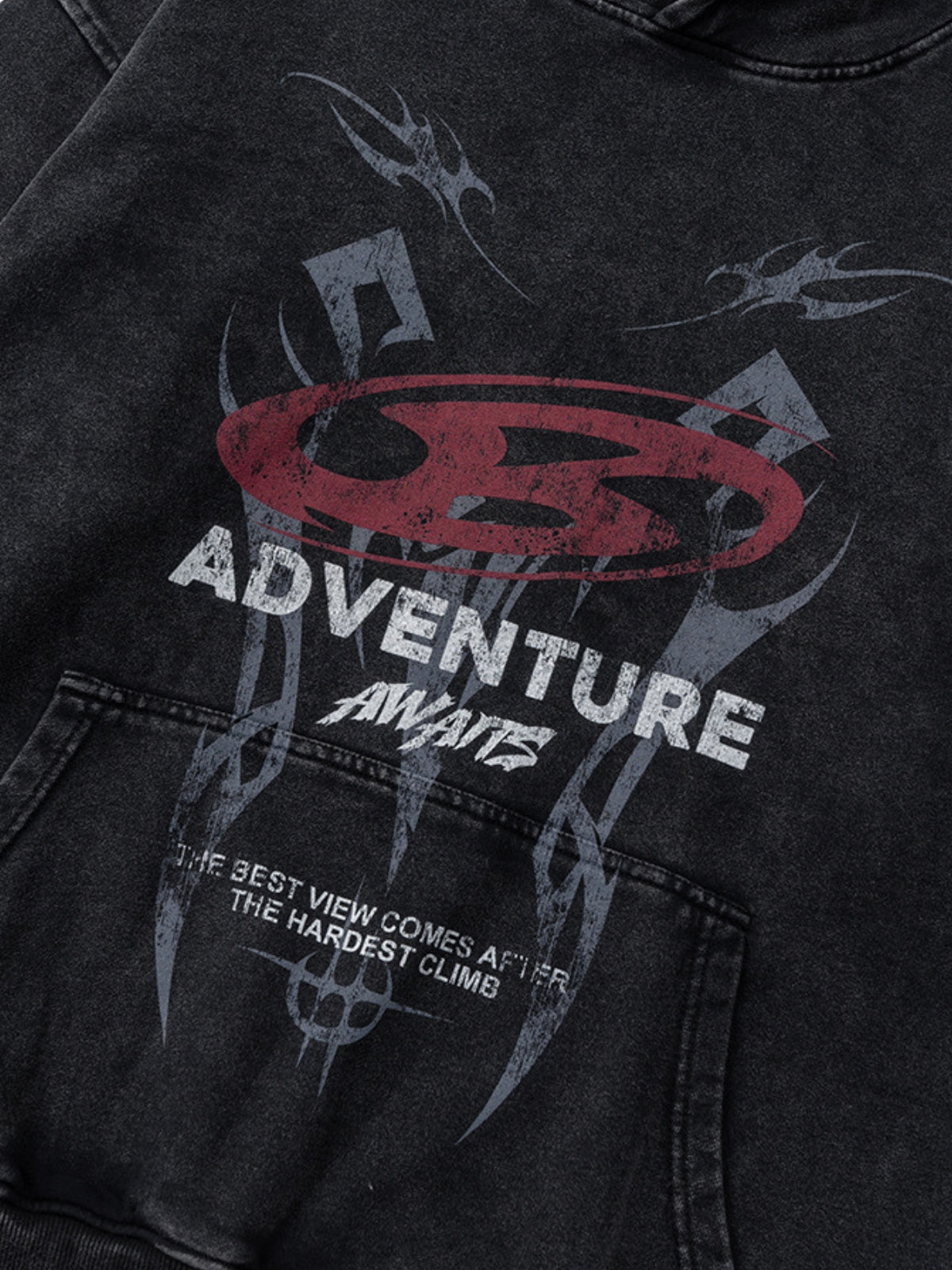 ADVENTURE - Oversized Print Hoodie