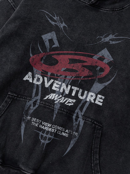 ADVENTURE - Oversized Print Hoodie