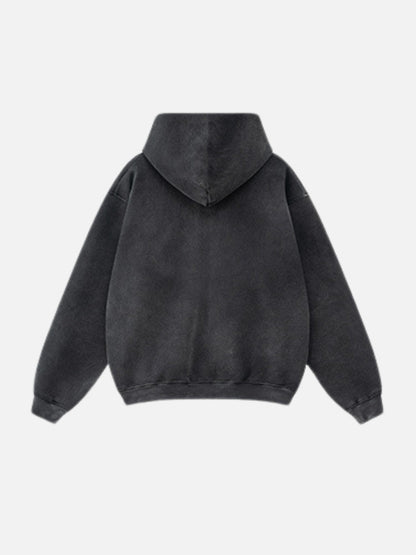 POTENTIAL - Oversized Print Zip Up Hoodie