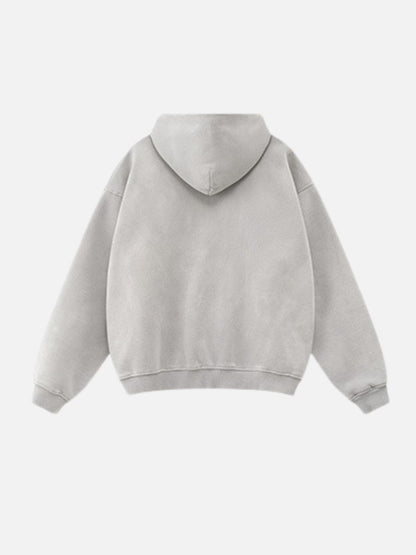 POTENTIAL - Oversized Print Zip Up Hoodie