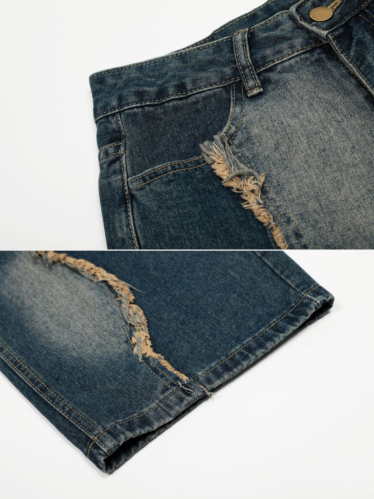 PATCHSTARS - Baggy Embroidered Jeans