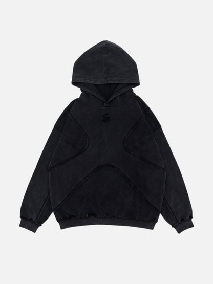 CRUNCHED - Oversized Embroidered Hoodie