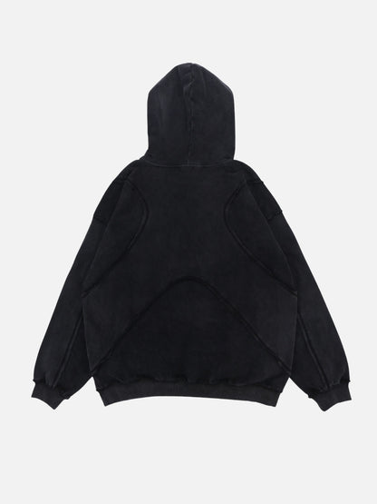 CRUNCHED - Oversized Embroidered Hoodie