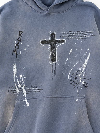 KRISS CROSS - Oversized Print Hoodie