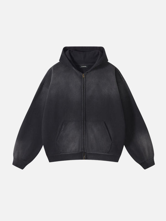 DYED - Cropped Premium Zip Up Hoodie