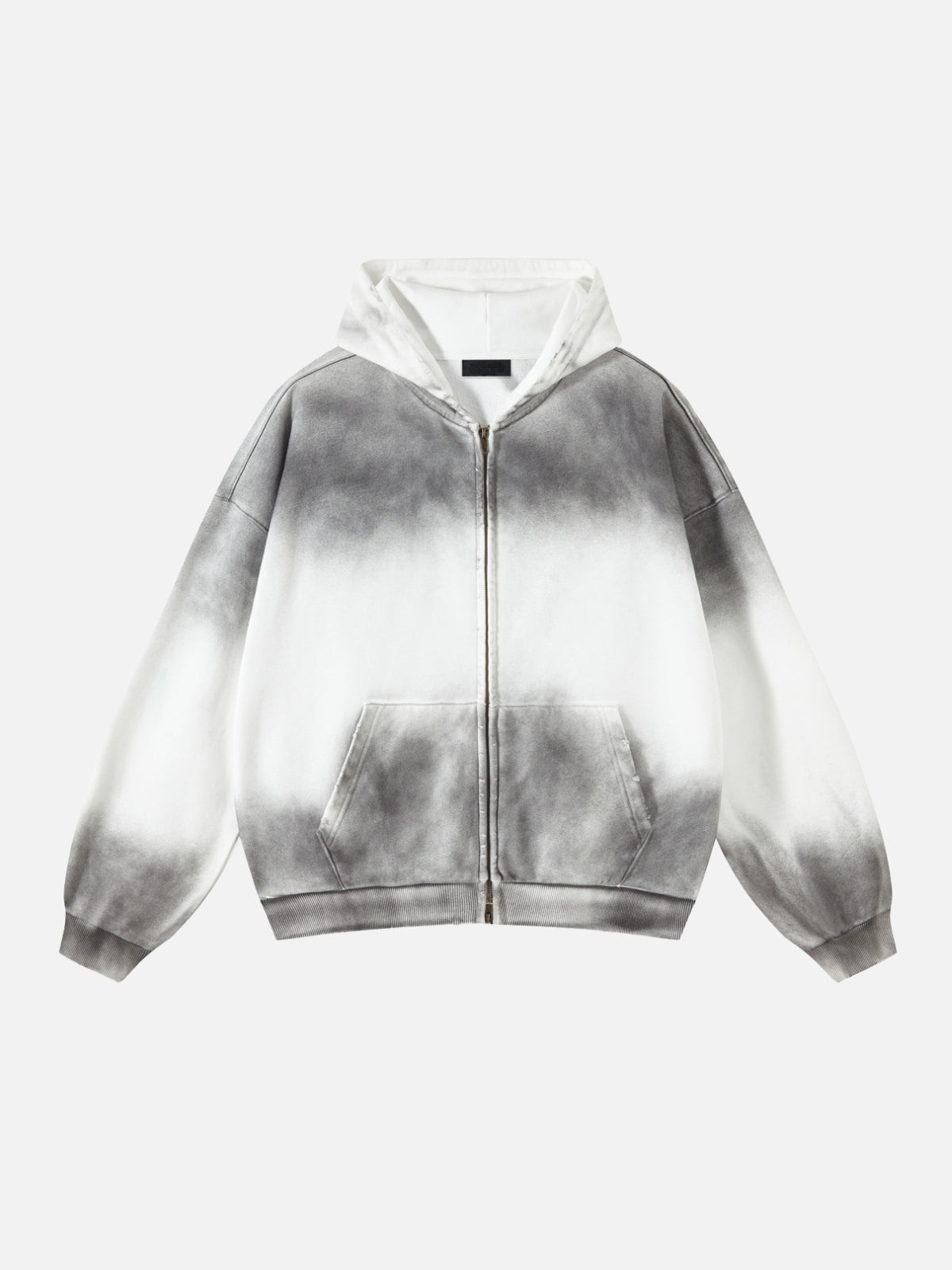 DYED – Kurzer Premium-Hoodie mit Reißverschluss 