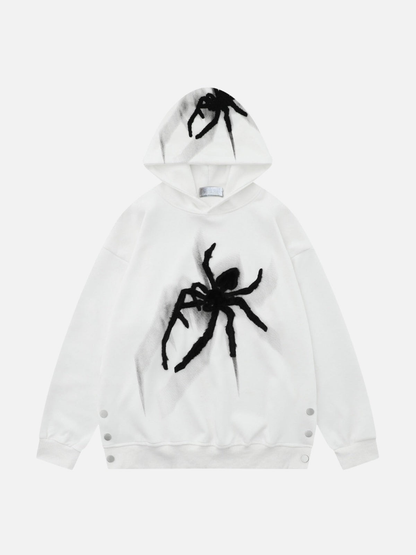 SPIDEROUS - Felpa con cappuccio oversize ricamata 