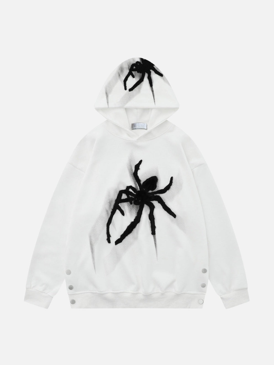 SPIDEROUS - Felpa con cappuccio oversize ricamata 
