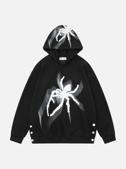 SPIDEROUS - Felpa con cappuccio oversize ricamata 