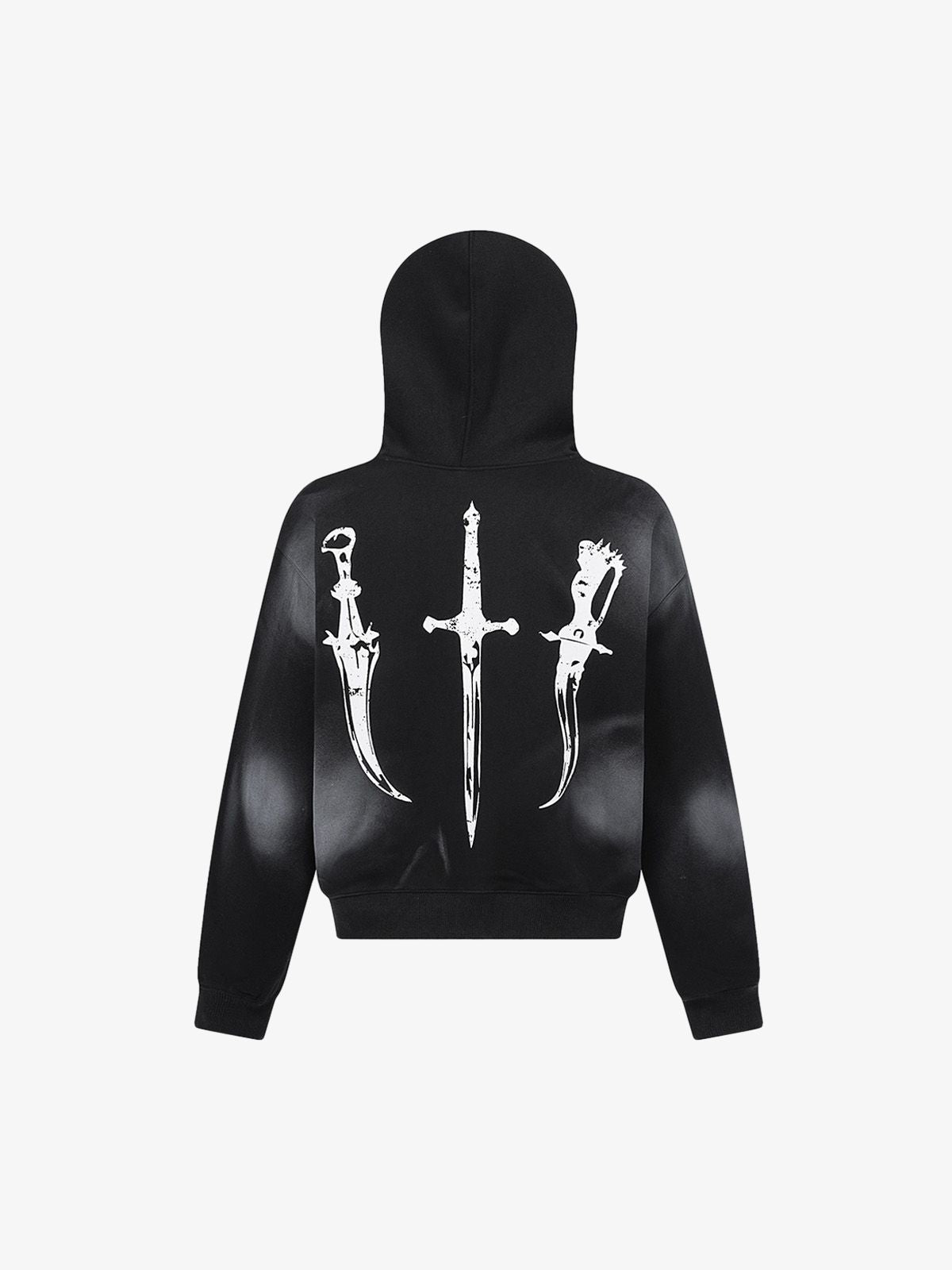 Thesupermade Wasteland Style Cardigan Zip UP Fur Hooded Jacket - 2279