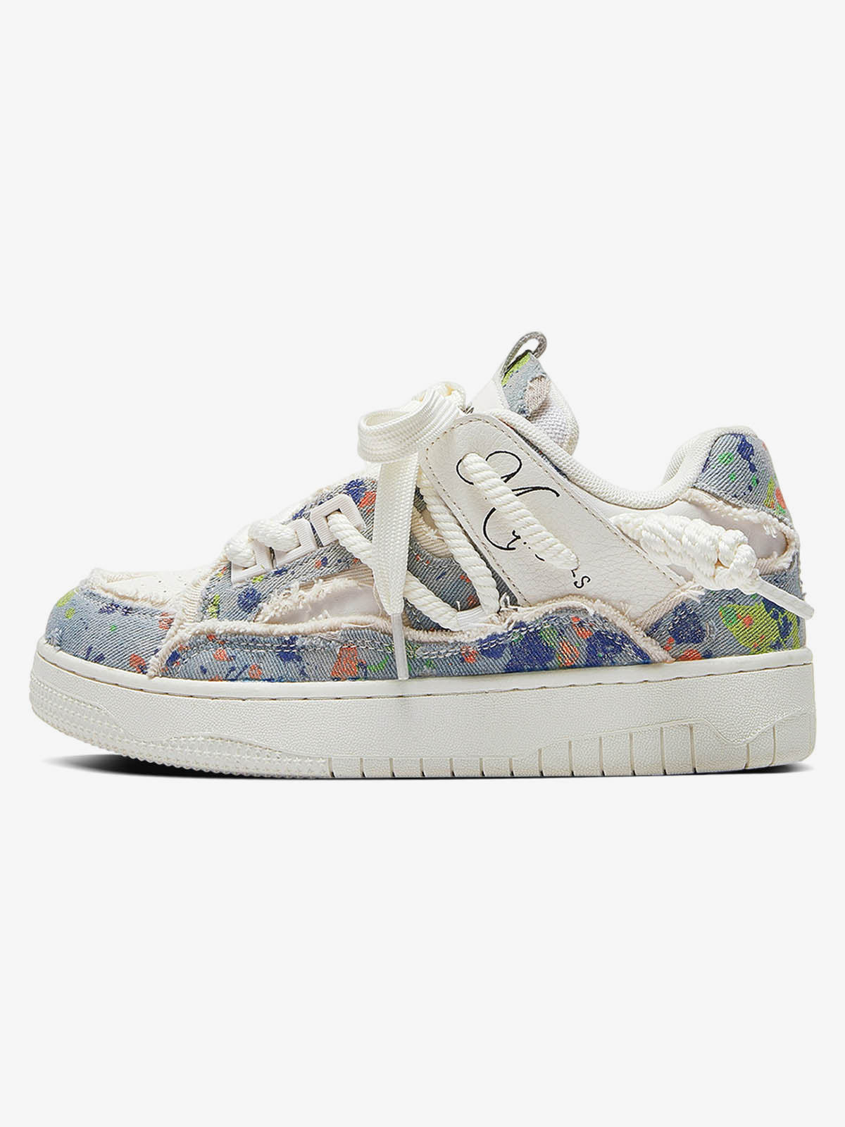 Destruction Series Tassel Contrast Color Sneakers - 2356