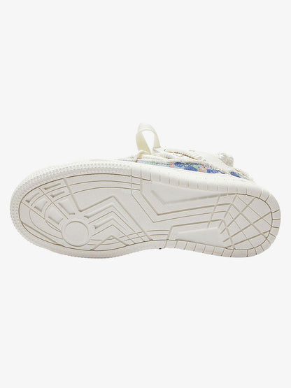 Destruction Series Tassel Contrast Color Sneakers - 2356